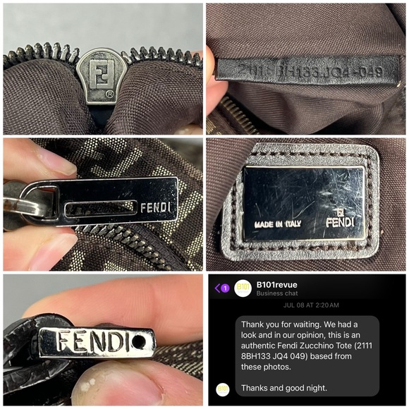 ✨✨✨✨SOLD✨✨✨✨ Fendi Roma Zucchino Authentic RARE Small Canvas Brown Beige Purse - Picture 2 of 10
